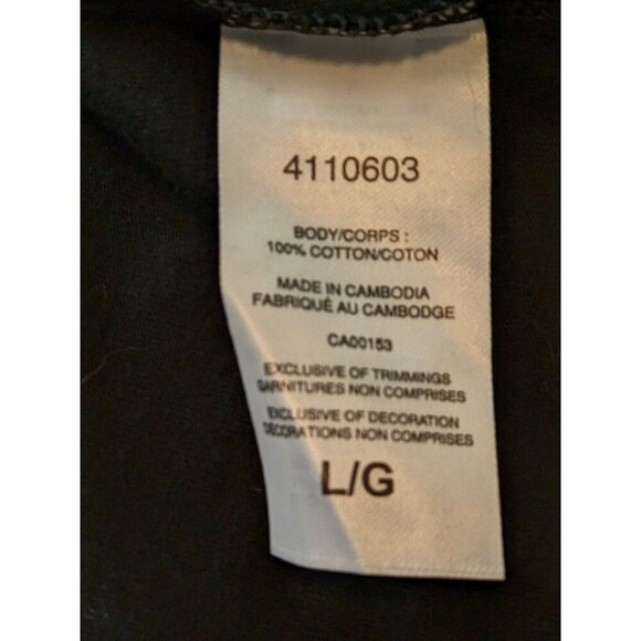 Champion Womens L Logo T shirt Top Black NEW Cotton Casual Basic Gym Workout - Picture 8 of 8